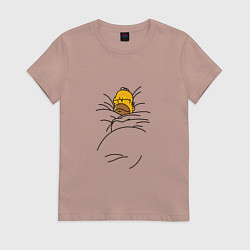 Женская футболка Спящий Гомер