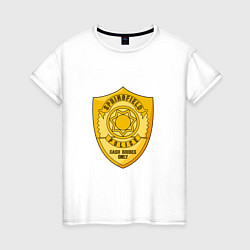 Футболка хлопковая женская Полиция Спрингфилда, цвет: белый