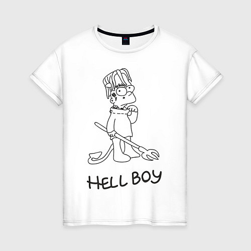 Женская футболка Bart: Hell Boy / Белый – фото 1