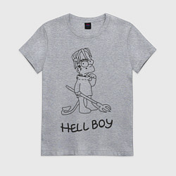 Футболка хлопковая женская Bart: Hell Boy, цвет: меланж