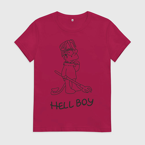 Женская футболка Bart: Hell Boy / Маджента – фото 1