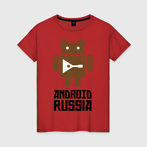 Женская футболка Android Russia / Красный – фото 1