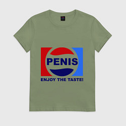 Женская футболка Penis. Enjoy the taste