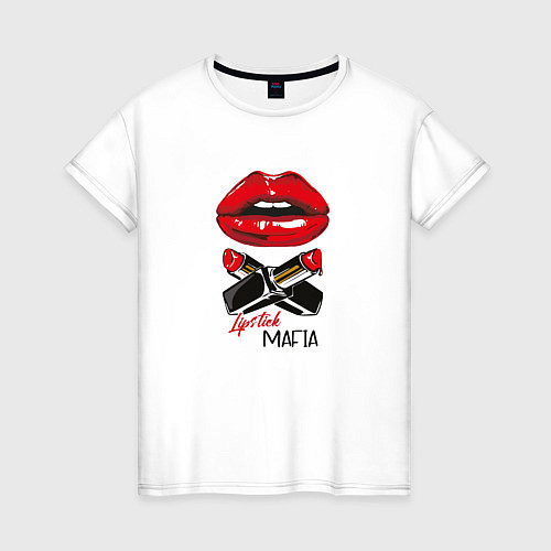 Женская футболка Lipstick Mafia / Белый – фото 1