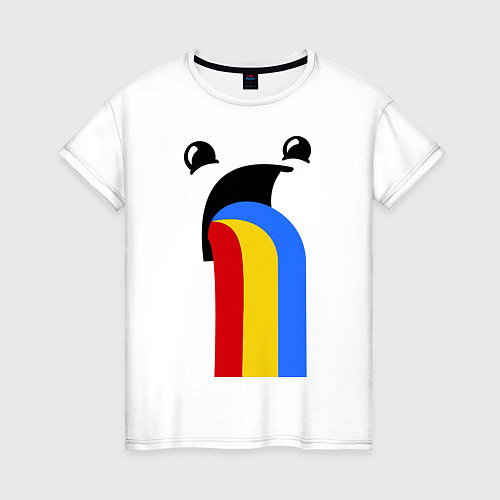 Женская футболка Funny Rainbow / Белый – фото 1