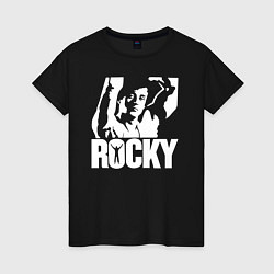 Футболка хлопковая женская Rocky Balboa, цвет: черный