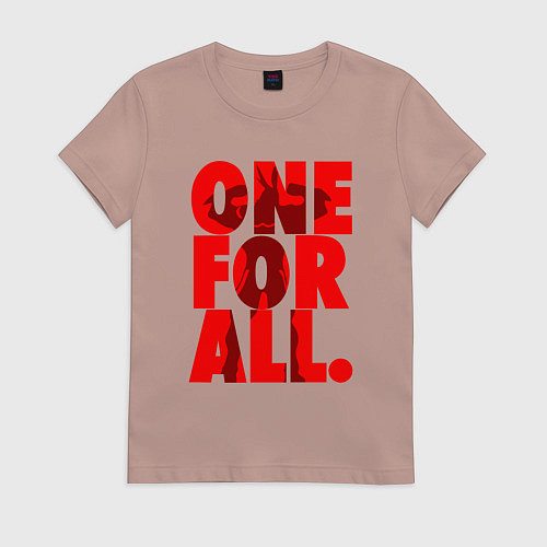 Женская футболка Один за всех / Пыльно-розовый – фото 1