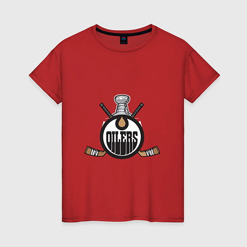 Женская футболка Edmonton Oilers Hockey / Красный – фото 1