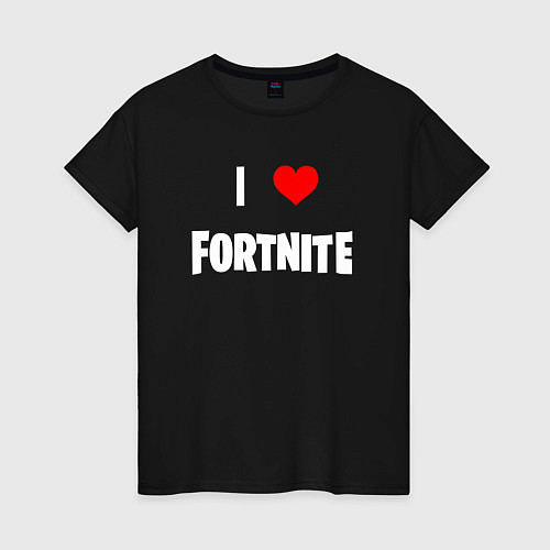 Женская футболка I love Fortnite / Черный – фото 1