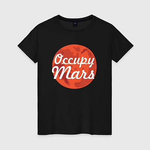 Женская футболка Elon Musk: Occupy Mars / Черный – фото 1