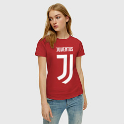 Футболка хлопковая женская FC Juventus, цвет: красный — фото 2