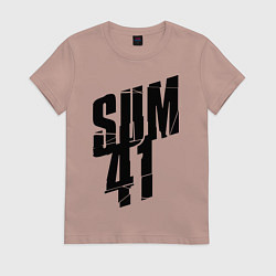 Футболка хлопковая женская Sum Forty One, цвет: пыльно-розовый