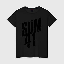 Футболка хлопковая женская Sum Forty One, цвет: черный