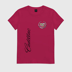 Футболка хлопковая женская Cadillac, цвет: маджента