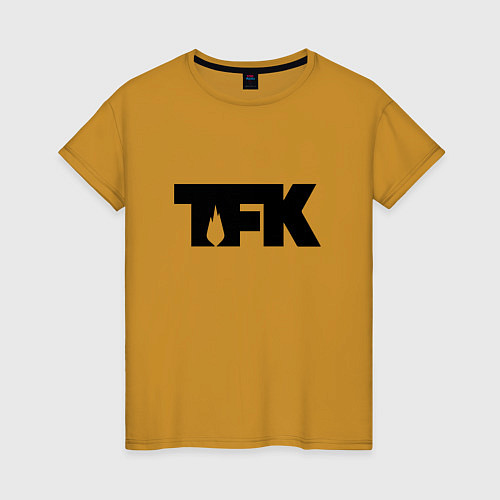 Женская футболка TFK: Black Logo / Горчичный – фото 1