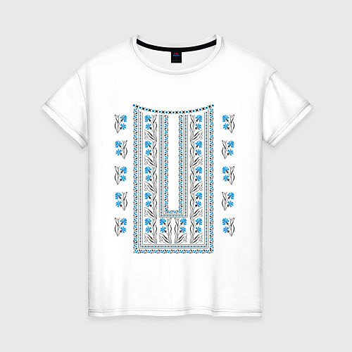 Женская футболка Украинские узоры / Белый – фото 1