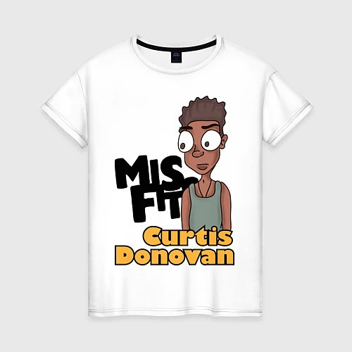 Женская футболка Misfits: Curtis Donovan / Белый – фото 1