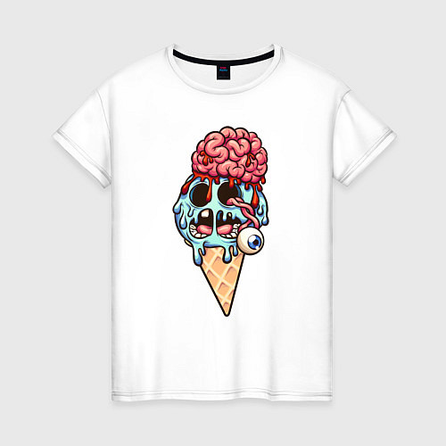Женская футболка Мороженное зомби / Белый – фото 1
