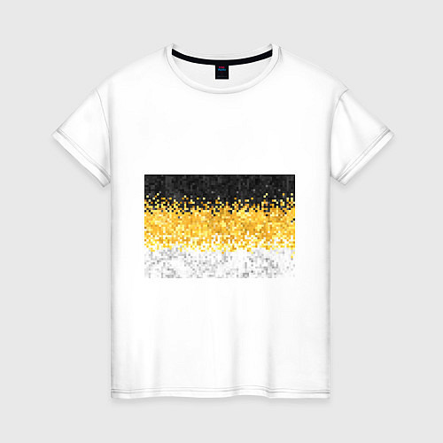 Женская футболка Имперский флаг пикселами / Белый – фото 1