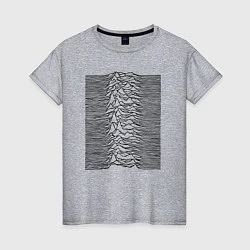 Футболка хлопковая женская Unknown Pleasures, цвет: меланж