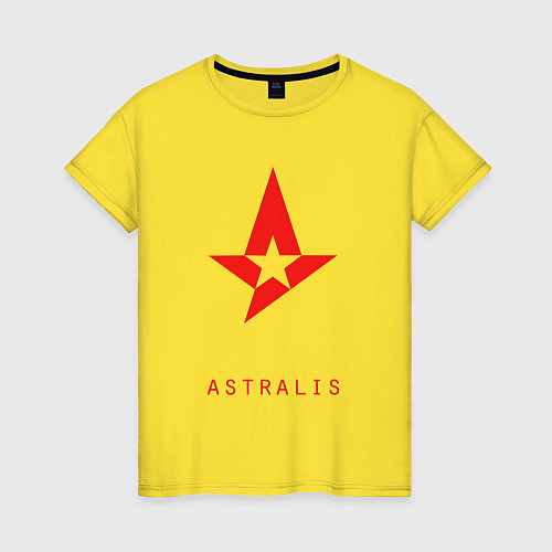 Женская футболка Astralis - The Form / Желтый – фото 1