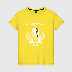 Футболка хлопковая женская God of War: Kratos, цвет: желтый
