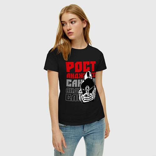 Женская футболка Рост - Анджелес сан / Черный – фото 3