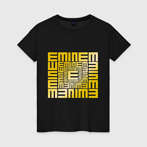 Женская футболка Emineminem gold / Черный – фото 1