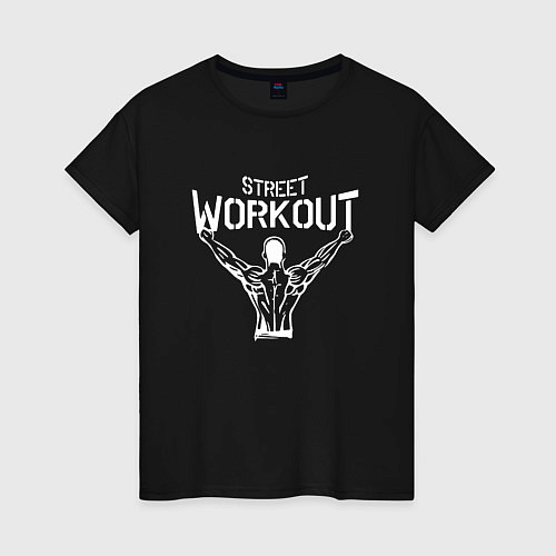 Женская футболка Stret WorkOut / Черный – фото 1
