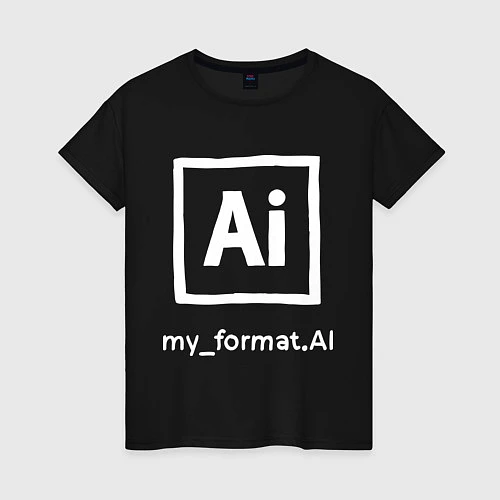 Женская футболка Adobe Illustrator / Черный – фото 1