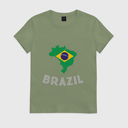 Женская футболка Brazil Country