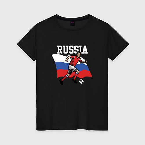 Женская футболка Football Russia / Черный – фото 1