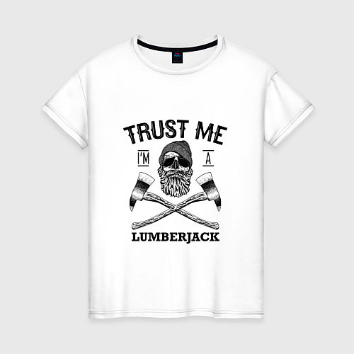 Женская футболка Trust me: Lumerjack / Белый – фото 1