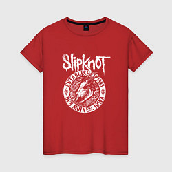 Футболка хлопковая женская Slipknot est 1995, цвет: красный