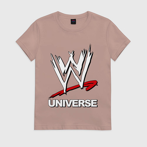 Женская футболка WWE universe / Пыльно-розовый – фото 1