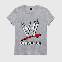 Футболка хлопковая женская WWE universe, цвет: меланж