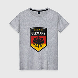 Футболка хлопковая женская Germany Eagle, цвет: меланж