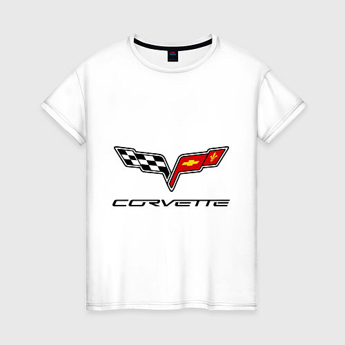 Женская футболка Chevrolet corvette / Белый – фото 1