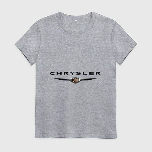Женская футболка Chrysler logo / Меланж – фото 1