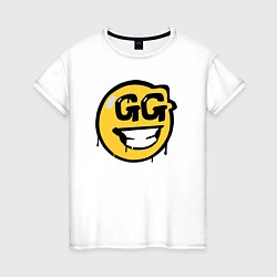 Футболка хлопковая женская GG Smile, цвет: белый