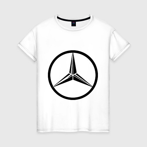 Женская футболка Mercedes-Benz logo / Белый – фото 1