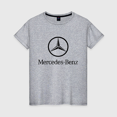 Женская футболка Logo Mercedes-Benz / Меланж – фото 1