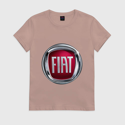 Женская футболка FIAT logo / Пыльно-розовый – фото 1