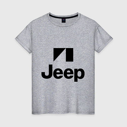 Женская футболка Jeep logo / Меланж – фото 1