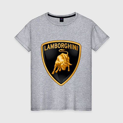 Женская футболка Lamborghini logo / Меланж – фото 1