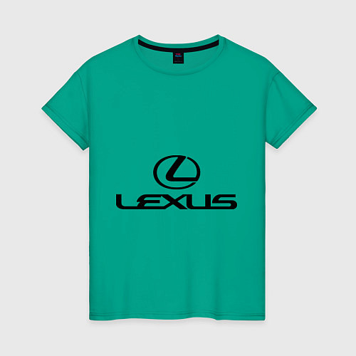 Женская футболка Lexus logo / Зеленый – фото 1