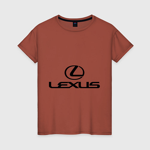 Женская футболка Lexus logo / Кирпичный – фото 1