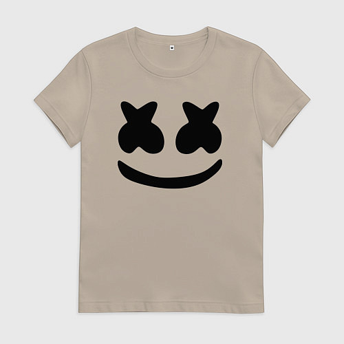 Женская футболка Marshmello / Миндальный – фото 1