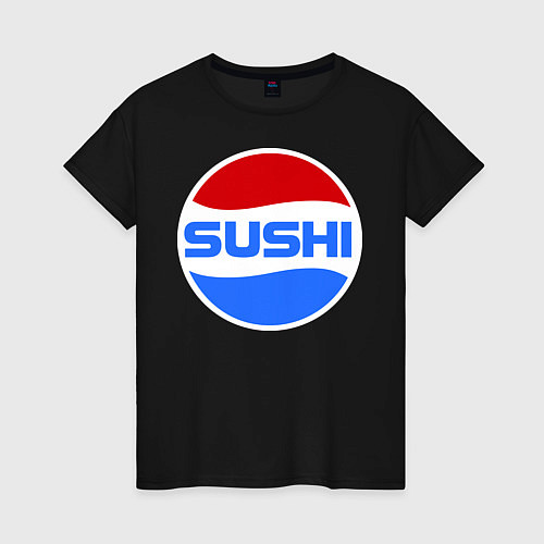 Женская футболка Sushi Pepsi / Черный – фото 1