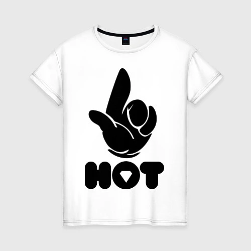 Женская футболка This is hot / Белый – фото 1